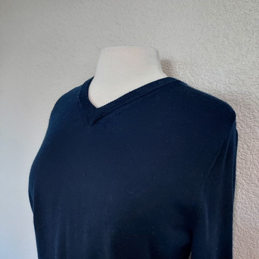 UNTUCKit Blue Merino Wool Sweater Size Small - Picture 5 of 10